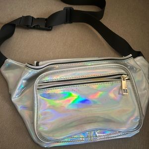 Fanny Pack! Silver party fanny pack, one size fits all. Used!